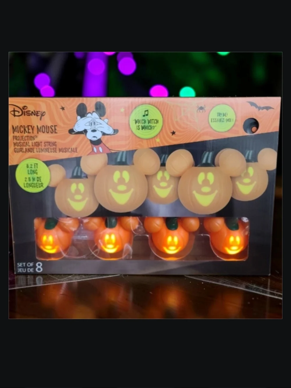 Disney Halloween Mickey Mouse Projection Musical String Light Set Which Witch
